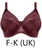 Elomi Cate Underwire Full Cup Banded Bra in Raisin (RAN) FINAL SALE (50% Off)