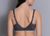 Wirefree full coverage gray bra with wide back and sides back view