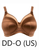 Cinnamon colored full coverage unlined bra by Goddess