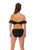 Marseille Underwire Bardot Bikini Top in Black Marseille Underwire Bardot Bikini Top in Black