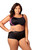 Elila Microfiber Underwire Sports Bra in Black with Fuchsia