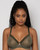 Curvy Couture 1311 Sheer Mesh Full Coverage Unlined Underwire Bra Olive Waves