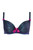 Syrena Siren Padded Push-Up Plunge Bra in Blue/Teal
