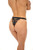 Oh La La Cheri Janet Snake Print Eyelash Tanga in Black