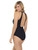 Penbrooke One Piece Swimsuit in Black Sparkle FINAL SALE (50% Off)