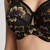 Panache Sabrina High Apex Balconnet Bra in Noir/Vintage Gold