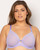 Curvy Couture Sheer Mesh Full Coverage Unlined Underwire Bra in Lavender Mist
