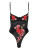 Kilo Brava Applique Roses Applique Roses Bodysuit in Velvet Roses