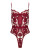 Kilo Brava Embroidered Bodysuit in Ruby Wine