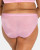 Curvy Couture Shimmer High Cut Brief Panty in Pink Fizz