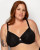 Curvy Couture Silky Smooth Micro Unlined Bra in Black Hue