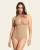 Sheer Stripe Detail Sculpting Bodysuit