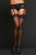 iCollection Sheer Lace Top Thigh Highs in Black