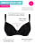 Smoothie Spacer Moulded T-Shirt Plunge Bra in Black