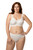Jacquard Front Hook Softcup Bra in White Jacquard Front Hook Softcup Bra in White