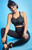 Non-Wired Sports Bra in Black/Ice Blue Non-Wired Sports Bra in Black/Ice Blue