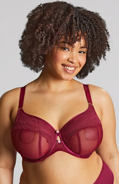 Natalia Full Cup Bra in Bordeaux Red