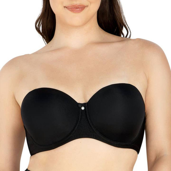 Elise Full Busted Strapless Bra in Black