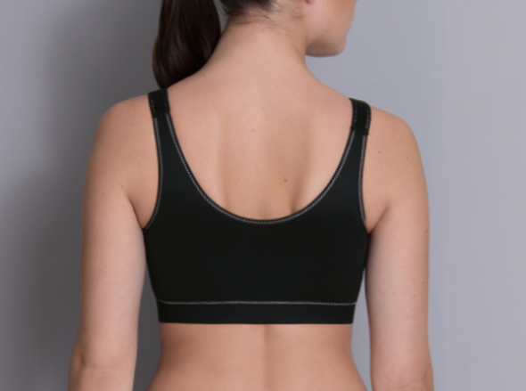 Frontline Open Sports Bra in Black