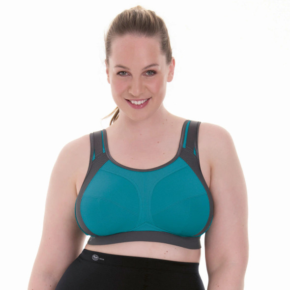 Extreme Control Plus Sports Bra in Peacock/Anthracite *FINAL SALE (50% Off)*