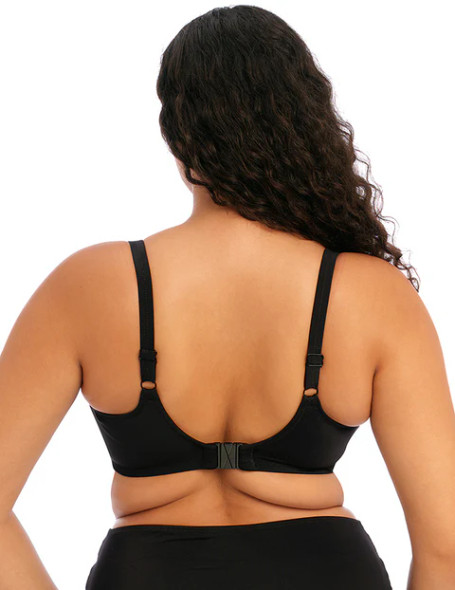 Magnetic Underwire Plunge Bikini Swim Top in Black