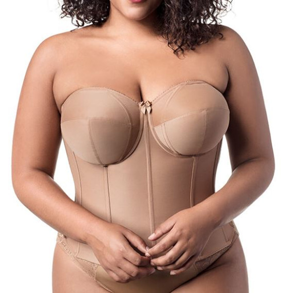 Smooth Strapless Longline Bra in Mocha
