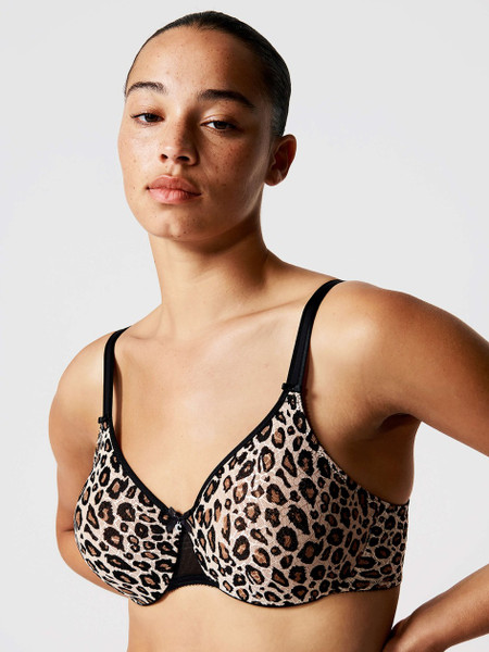 Magnifique Seamless Unlined Minimizer Bra in Leopard Nude FINAL SALE NORMALLY $76
