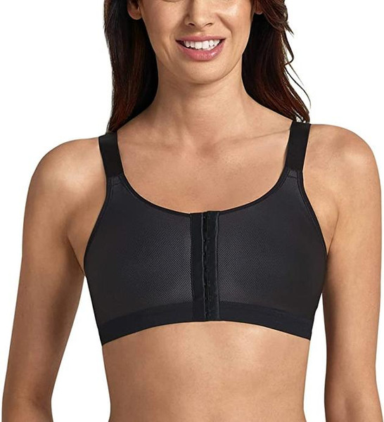 Madlene Front Closure Mastectomy Sports Bra in Black FINAL SALE (40% Off) Madlene Front Closure Mastectomy Sports Bra in Black FINAL SALE (40% Off)