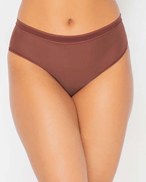 Sheer Mesh High Cut Brief in Chocolate Sheer Mesh High Cut Brief in Chocolate