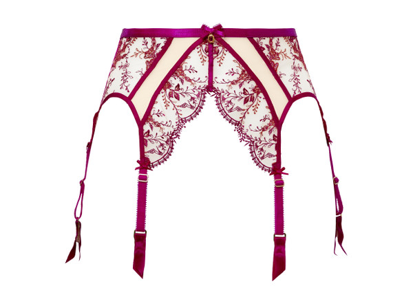Femmoiselle Suspender Garter Belt in Pomegranate FINAL SALE (70% Off) Femmoiselle Suspender Garter Belt in Pomegranate FINAL SALE (70% Off)