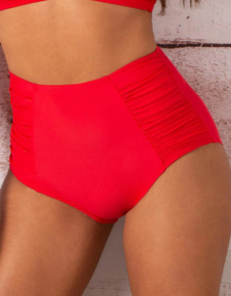 Horizon Super High Waisted Brief Swim Bottom in Red FINAL SALE NORMALLY $49.99 NOW Horizon Super High Waisted Brief Swim Bottom in Red FINAL SALE NORMALLY $49.99 NOW