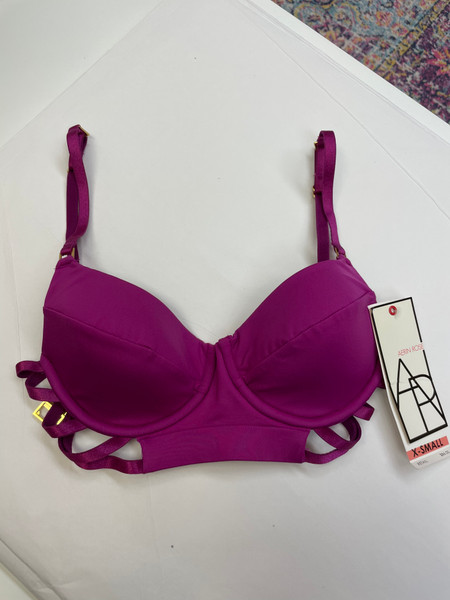 Underwire Longline Cage Swim Bra in Dahlia *FINAL SALE-LCC* Underwire Longline Cage Swim Bra in Dahlia *FINAL SALE-LCC*