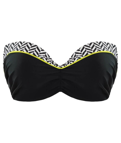 Hypnotic Bandeau Bikini Swim Top in Monochrome/Olive FINAL SALE (50% Off) Hypnotic Bandeau Bikini Swim Top in Monochrome/Olive FINAL SALE (50% Off)