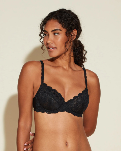 Never Say Never Side Support Bra in Black Never Say Never Side Support Bra in Black