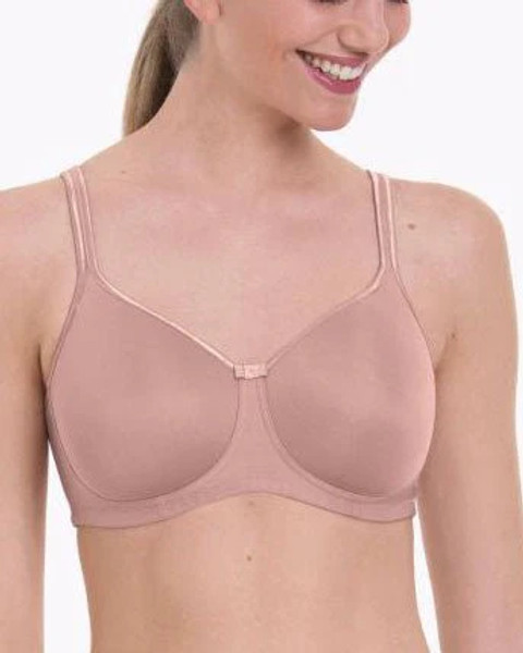 Tonya Padded Wirefree/Post-Mastectomy Bra in Rosewood