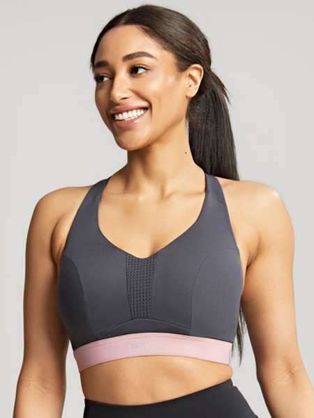 Ultra Perform Non Padded Wired Sports Bra in Charcoal Ultra Perform Non Padded Wired Sports Bra in Charcoal