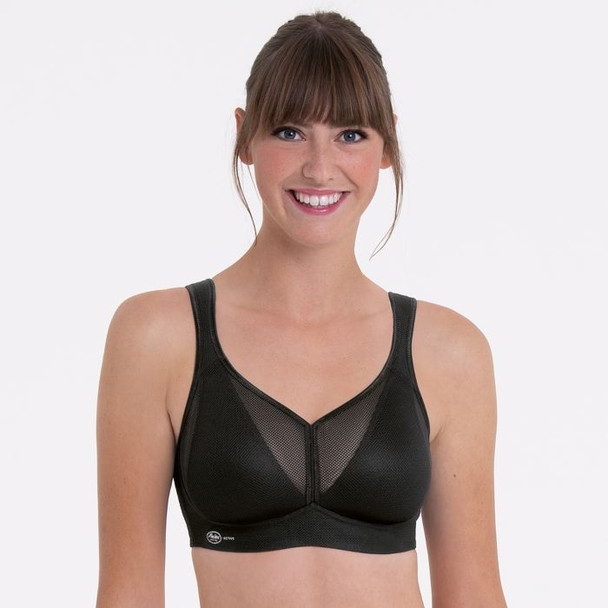 Air Control Delta Pad Sports Bra in Black