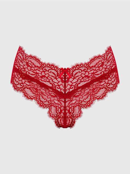 Lana Lace V Front G-String in Crimson Red
