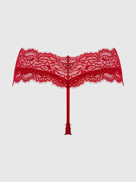 Lana Lace V Front G-String in Crimson Red