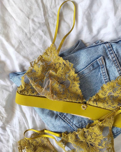 Fantasy Bralette in Mustard FINAL SALE (50% Off)