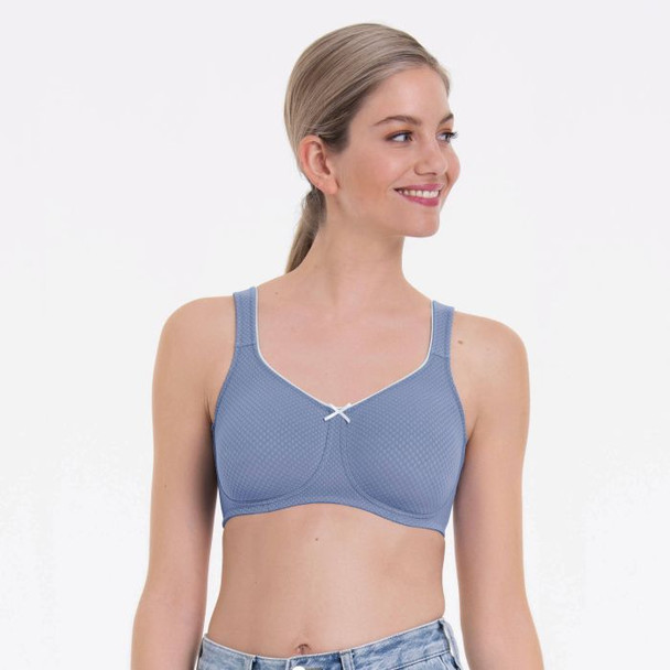 Leni Non-Wired Post Mastectomy Bra in Medium Blue