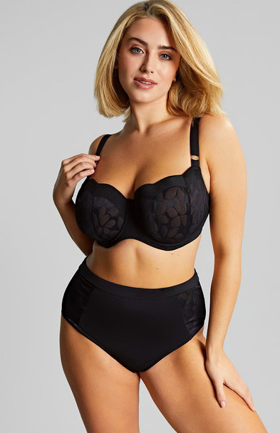 Ashley Padded Balcony Bra in Black