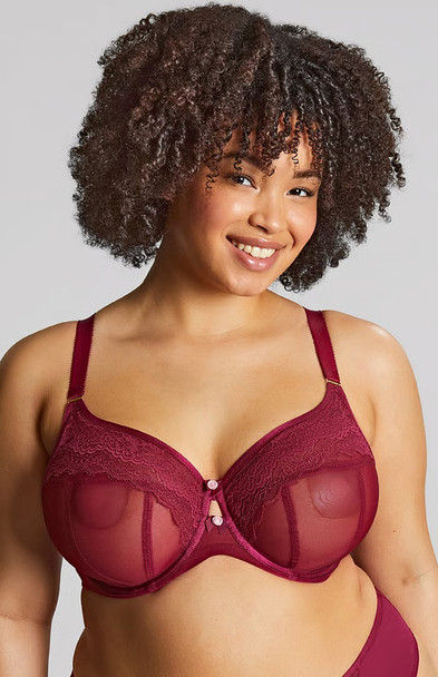 Natalia Full Cup Bra in Bordeaux Red