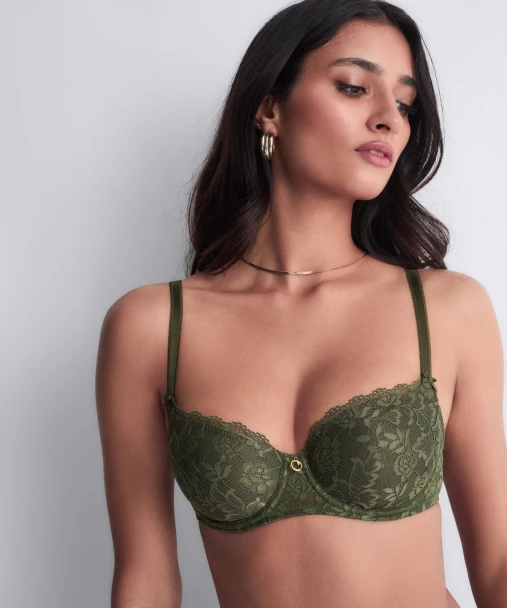Rosessence Moulded half cup Underwire Bra 2Kn04 in Moss