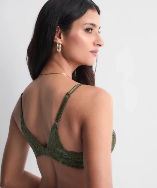 Rosessence Moulded half cup Underwire Bra 2Kn04 in Moss