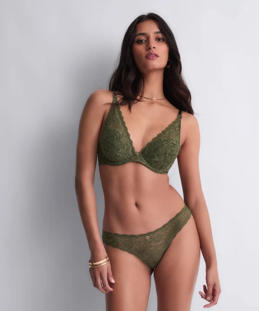 Scarf Push up bra in Moss 2KN81
