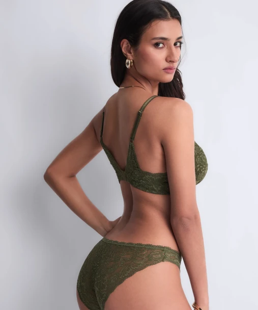 Scarf Push up bra in Moss 2KN81