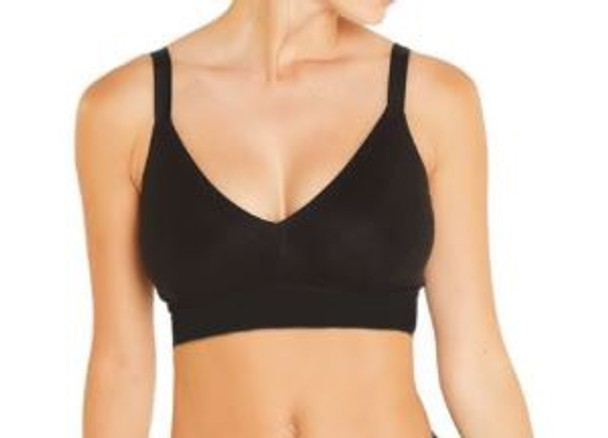 Soft Cotton Curvy Sleep Bra in Black