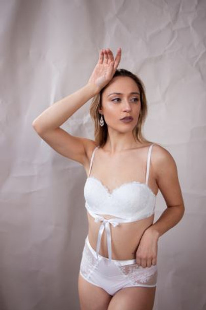 Graciosa Padded Balconnette Bra in White FINAL SALE (50% Off)