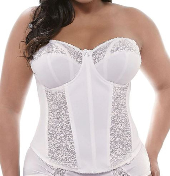 Adelaide Underwire Basque Longline in White